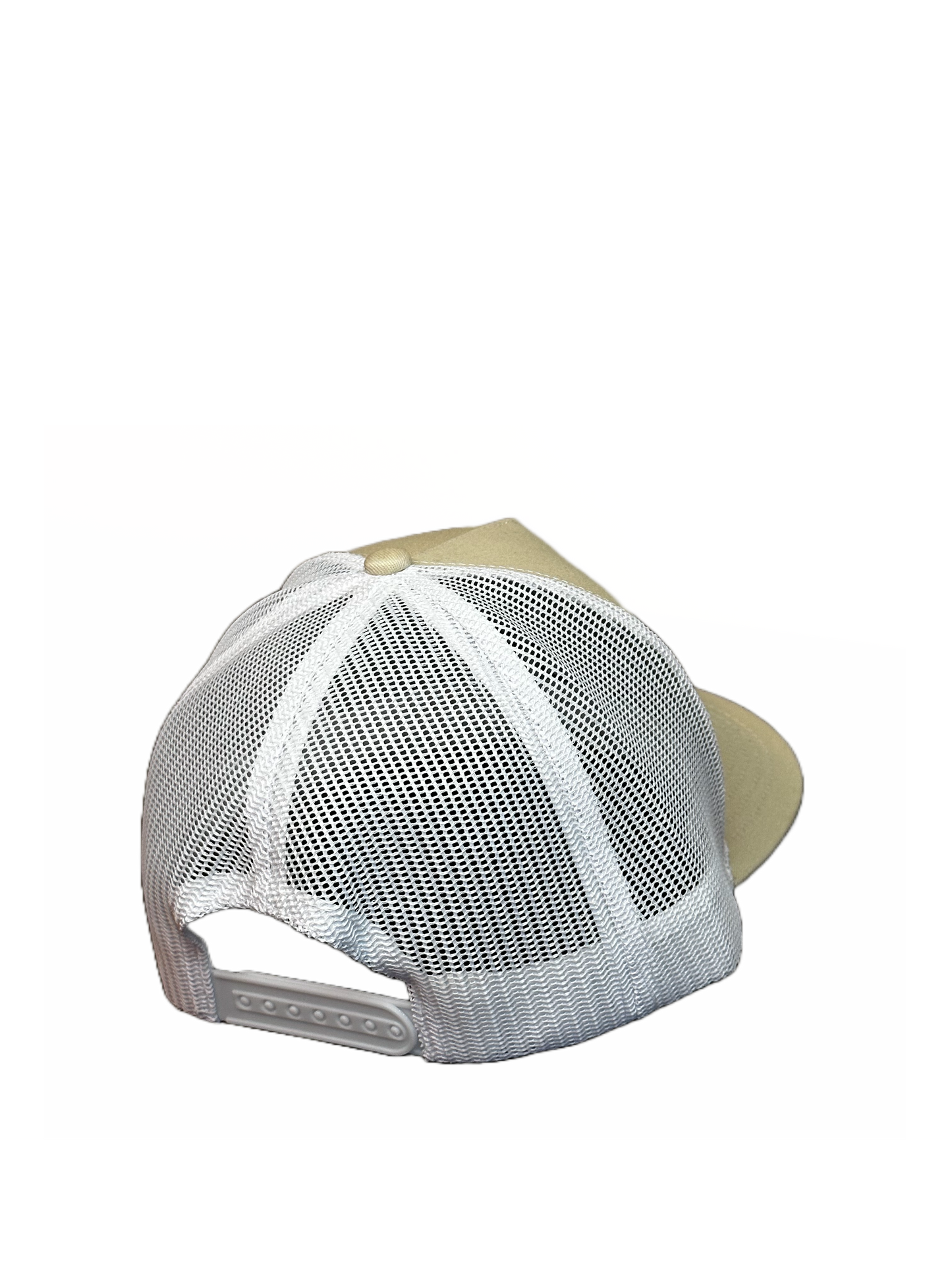 Trucker Beige and White Cap